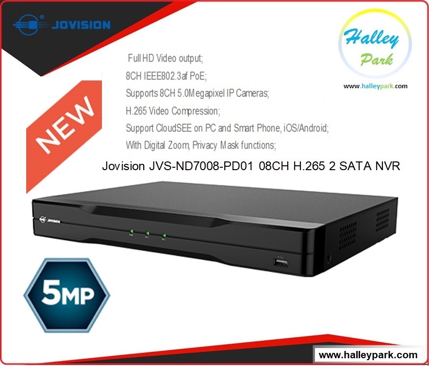 NVR-Jovision-JVS-ND7008-PD01-08CH-H.265-2-SATA-HalleyPark.com